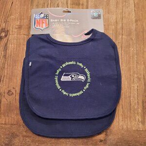 NEW Licensed Seahawks Baby Bib 2-Pack by Baby Fanatic